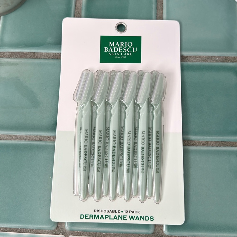 Mario Badescu Skin Care Dermaplane Wands Green 12 Pack New